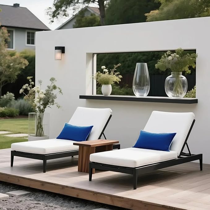 Pack of 2 Patio Lumbar Pillows, 12"x20" Fade Resistant Outdoor Waterproof Lumbar Pillow with Inners, Decorative Garden Lumbar Cushions for Home Patio Terrace Sofa Use