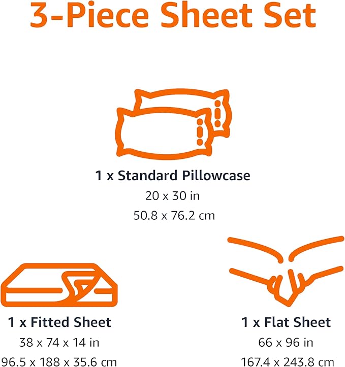 Amazon Basics Microfiber Kids' Sheet Set with Pillowcase, 3 Piece, Twin, Cosmic Adventure