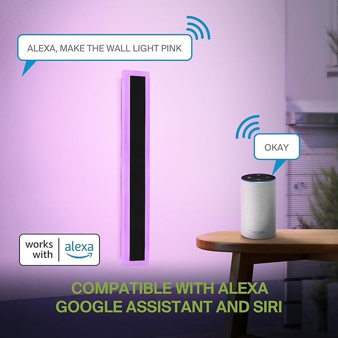 ASD LED 48" Long Wall Mount Light Fixture, Outdoor & Indoor Linear Sconce | RGBW, Smart, Waterproof, Anti-Rust, ETL Listed | 36W 1800LM 2700-6500K 100-277V | Exterior Porch Lighting | Black