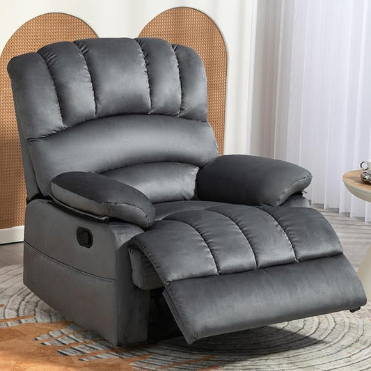 Large Recliner, 23" Wide Seat, A Recliner with Three Position, Recliner Chair Oversized with Two Side Pockets