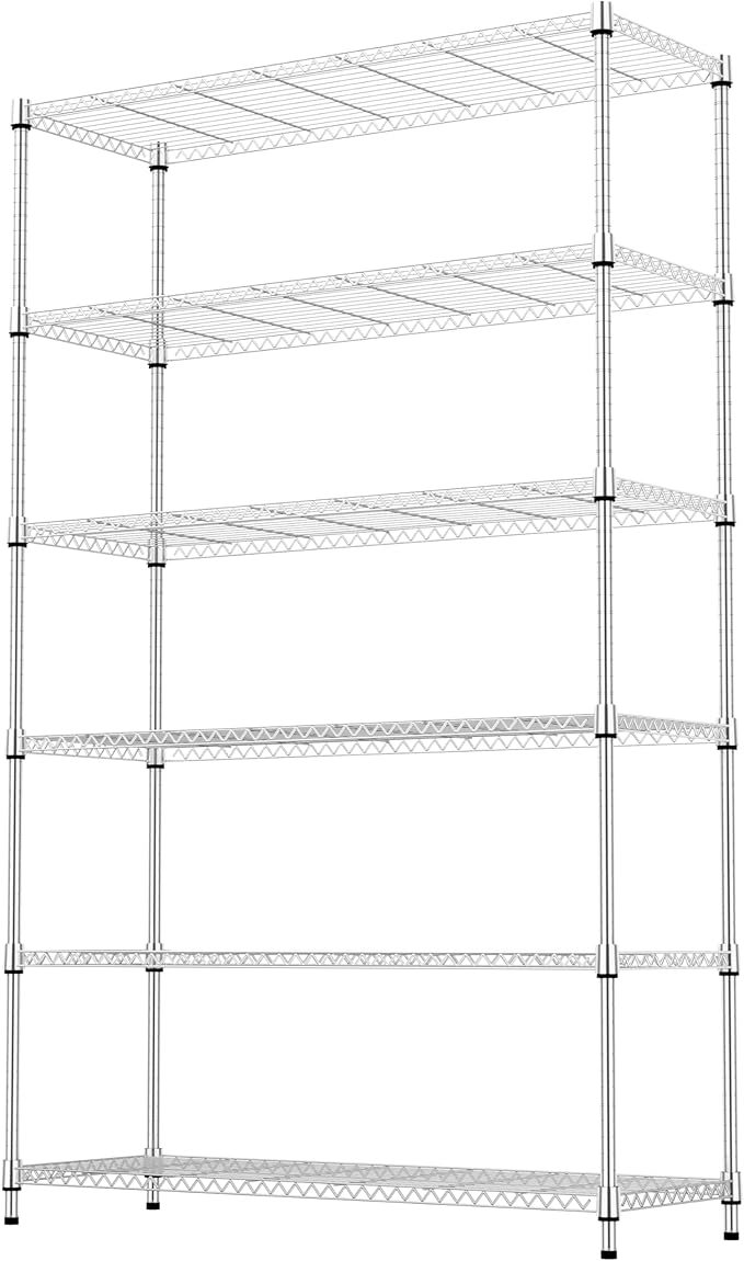6 Tiers Shelf Metal Storage Shelves