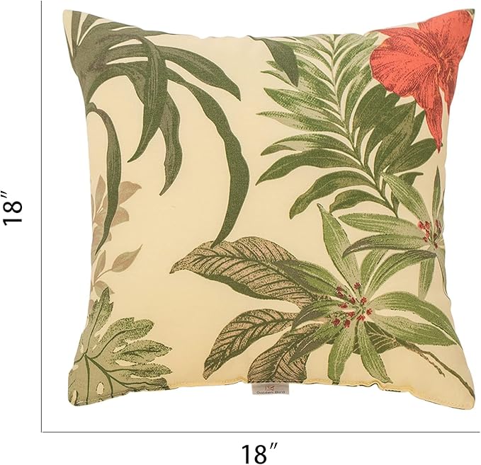 Outdoor Throw Pillows - Decorative Pillows with Insert Included Set of 2 Outdoor Pillows for Patio Furniture 18x18 Inch