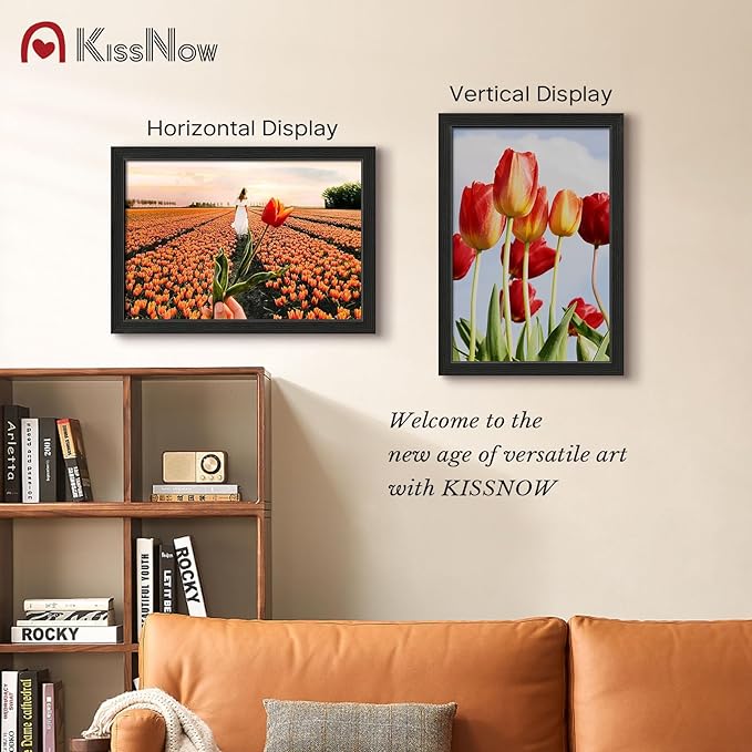 13x19 Picture Frame 4 Pack, Black Solid Wood, Wall Gallery Poster Frame