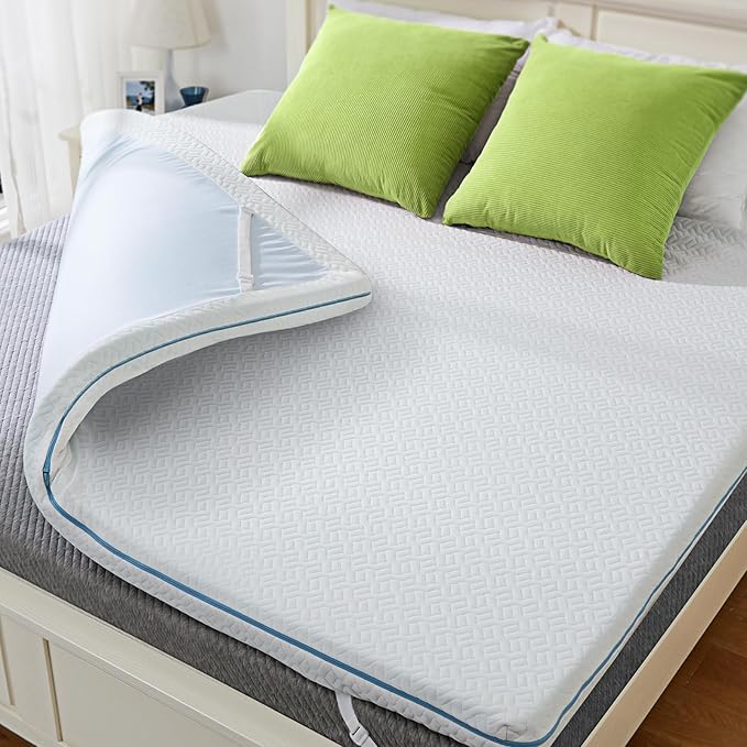 Dreamsmith Twin Mattress Topper - 3 Inch Cooling Gel Memory Foam Mattress Pad for Pressure Relief, Bed Topper with Removable Washable Soft Cover Non-Slip, CertiPUR-US & Oeko-Tex Certified