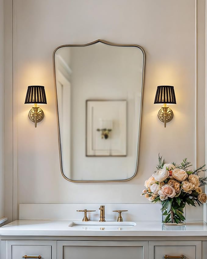 KDG Cordless Wall Sconces Set of 2, Small Wireless 5200mAh Rechargeable Battery Fabric LED Wall Lamps, Portables Lightings for Wall Painting, Living Room, Bedroom, Hallway, Gifts (Black Lampshde)