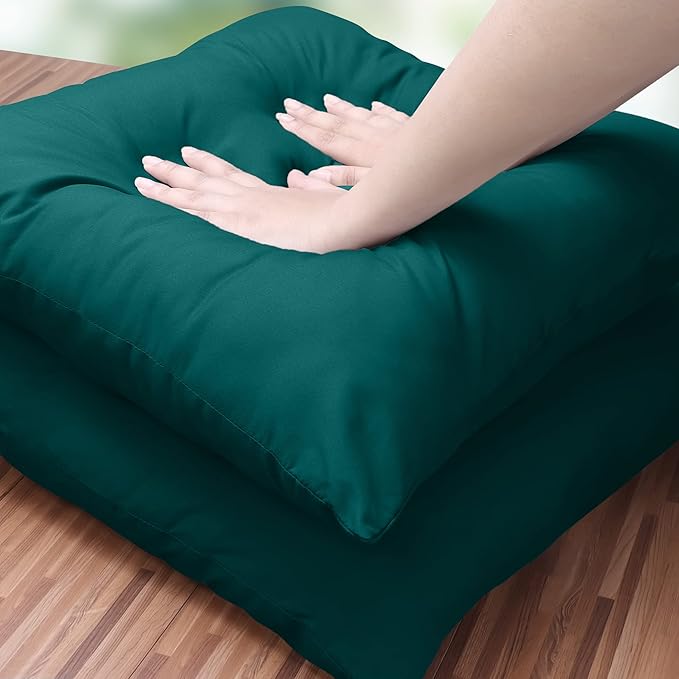 Utopia Bedding Throw Pillows Insert (Pack of 2, Dark Teal) - 18 x 18 Inches Bed and Couch Pillows - Indoor Decorative Pillow