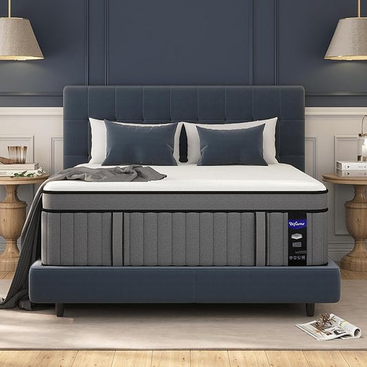 DIFAME Twin Size Mattress,12 inch Twin Mattress in a Box,Hybrid Mattresses with Gel Memory Foam & Pocket Springs, Pressure Relief, Cooling, Enhanced Edge Support,Firm