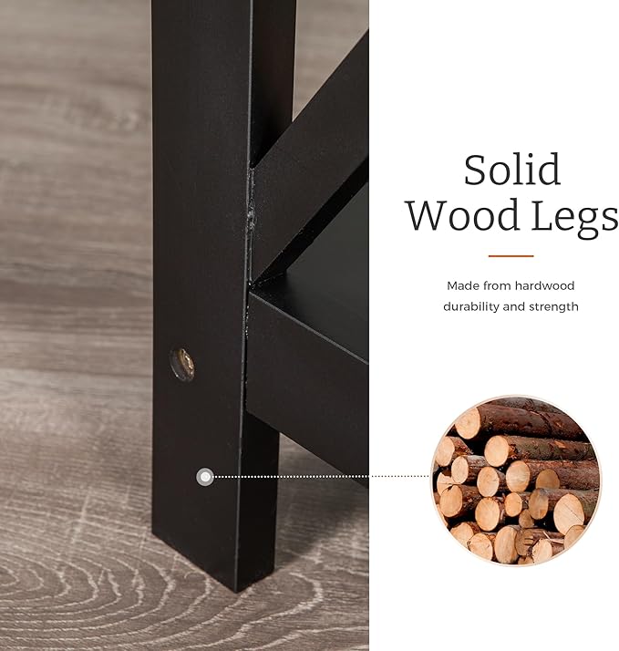 Side Tables, Small End Table Set of 2 for Living Room,Modern Nightstands for Bedroom,Wood Side Table,Black