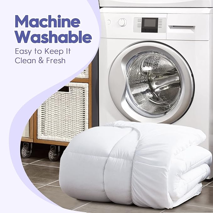 ABENE King Size Mattress Topper for Back Pain Relief, Extra Thick Mattress Pad Pillowtop, Soft Plush Mattress Cover Bed Topper with Deep Pocket, Overfilled Down Alternative Filling, White