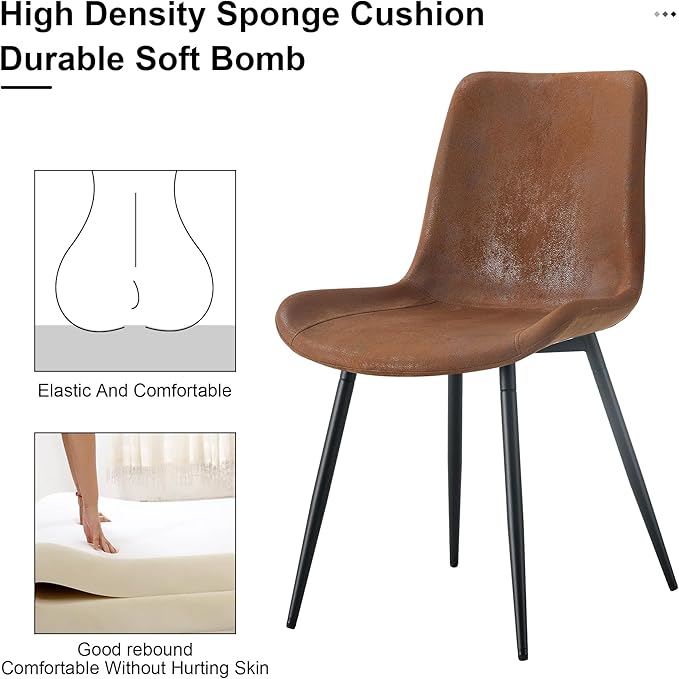 45 Inch Round Dining Table Set for 4, 5 Piece Kitchen Table and Chairs Set, Wooden Table with Light Walnut Finish, Small Space Dining Set for Apartment or Dining Room