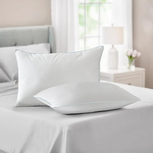 MARTHA STEWART Bed Pillow, Standard, White 2 Count