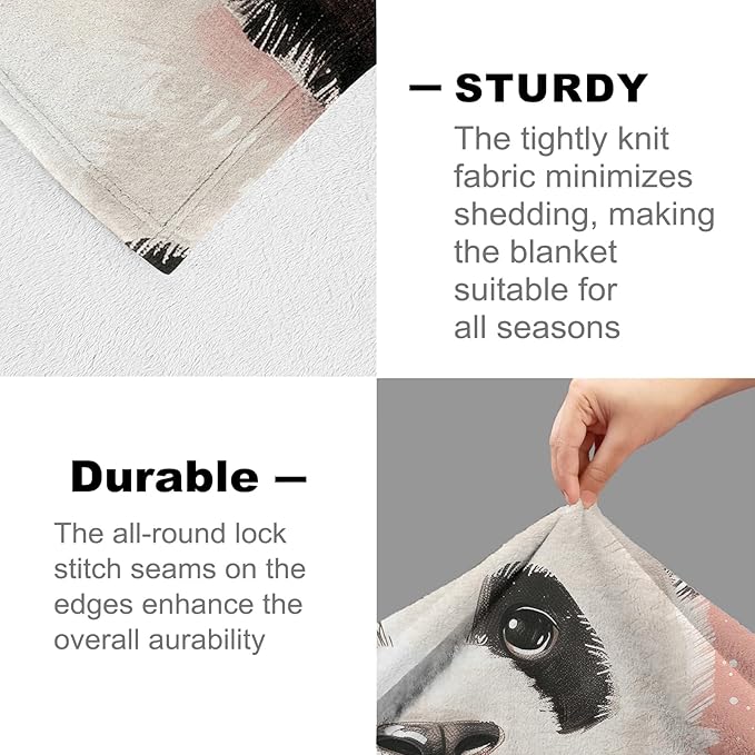 Panda Blanket for Boys Girls Teen, Flannel Panda Blankets Gifts, Pink Panda Throw Blanket for Sofa Couch Bed Living Room Soft Warm Cozy Panda Decor 40" x 50"