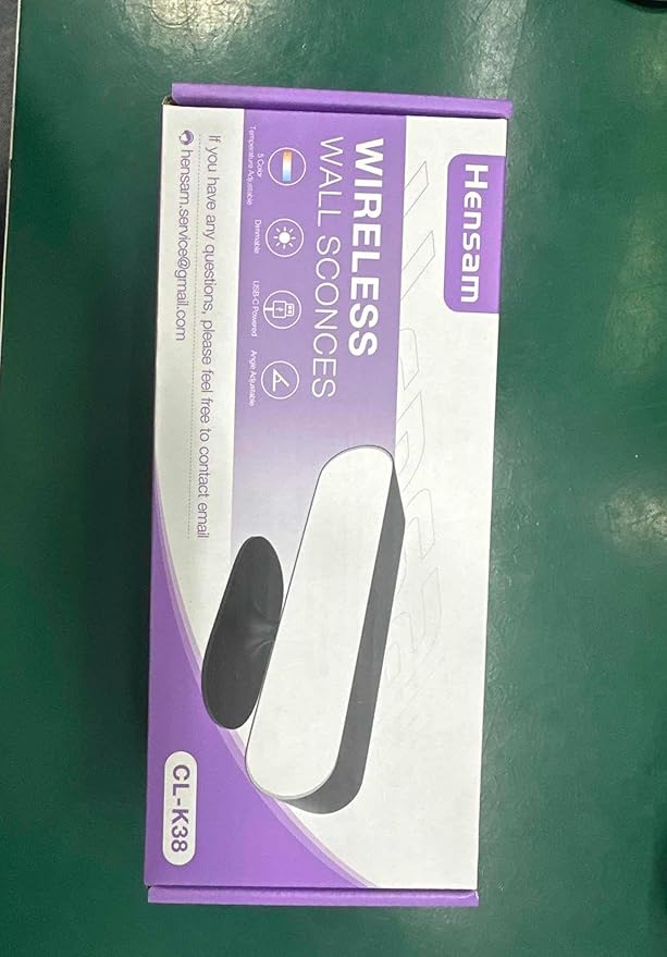 Wall Light, Wireless Battery Operated Wall Sconce for Bedroom, LED Rechargeable Wall Lamp for Paintings, 5 Colors Stick on Wall Mounted Lamp for Reading, Living Room