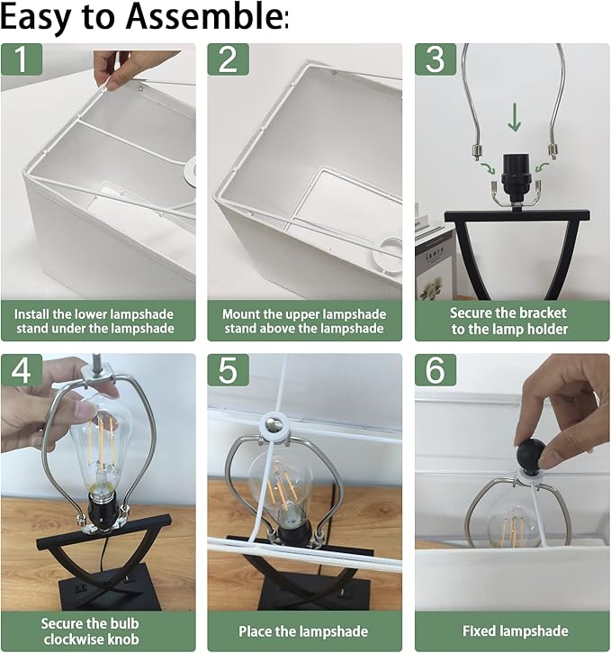 Fully Dimmable Medium Table Lamp for Bedroom with Type C/USB Charging Port and 1 AC Outlet White Shade 21.38" Bedside Nightstand Lamp for Bedroom Living Room Office and Hotel Bulb Included