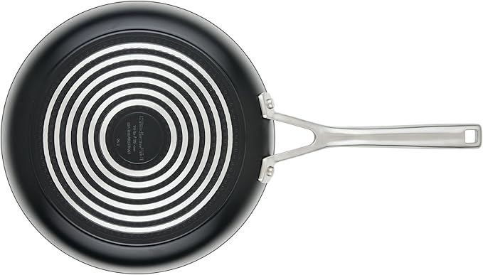 KitchenAid Hard Anodized Induction Nonstick Frying Pan Set With Lid, 3-Piece – 8 & 10 Inch Skillets, Durable, Even Heating, Dishwasher & Oven Safe, Easy-Clean, Matte Black
