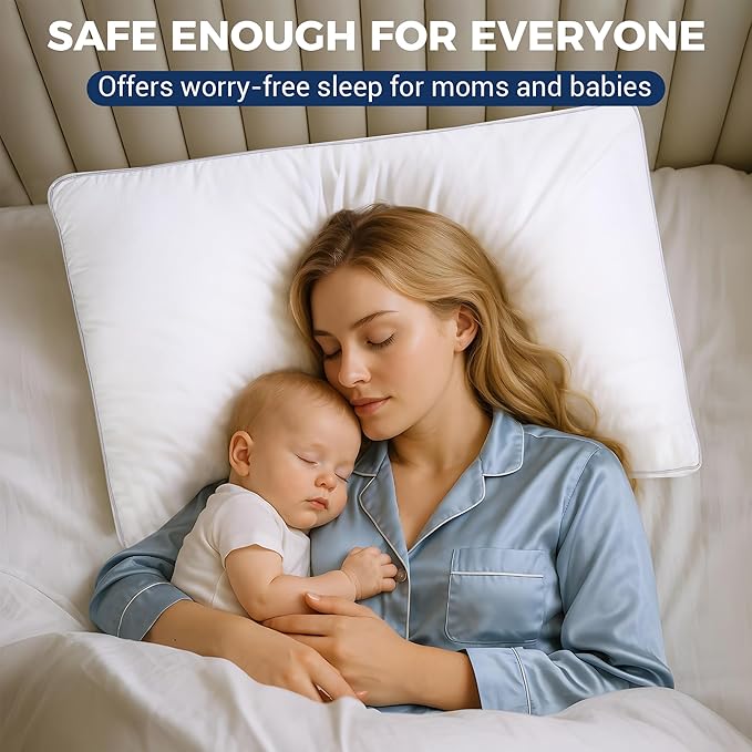 Bed Pillows King Size Set of 2 for Sleeping, Cooling Gusseted Pillows Hotel Quality, Soft Down Alternative Plump Filling for Back, Stomach or Side Sleepers, 19 x 34 inches