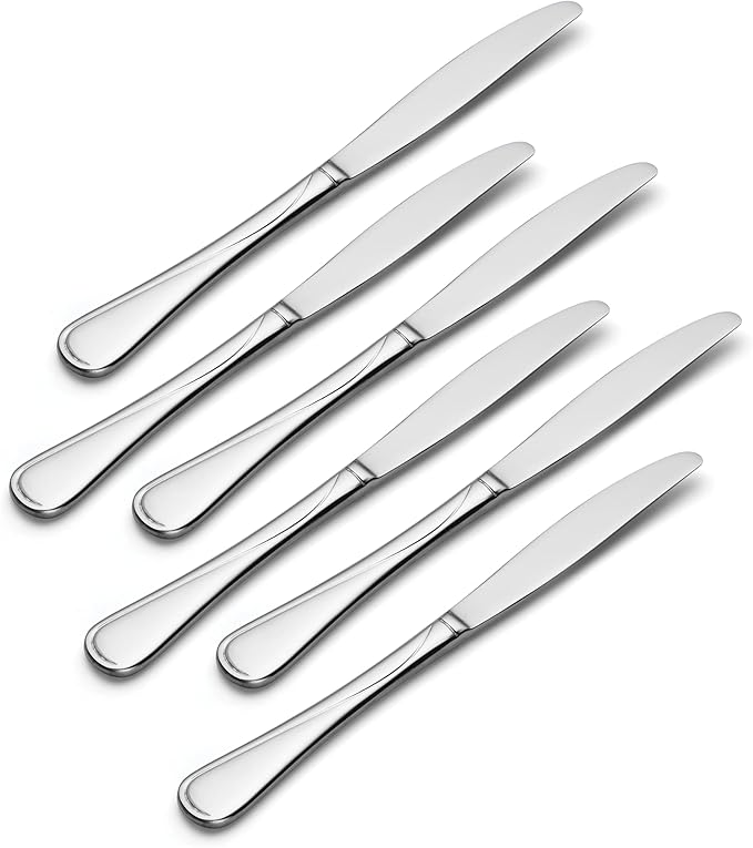 Oneida Flight Stainless Steel 18/10 Dinner Knives (Dinner Knives, Set of 6)
