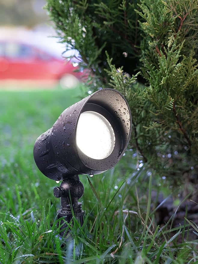 LEONLITE 8-Pack 5CCT Low Voltage LED Landscape Spotlight, Update 1800K2700K3000K4000K5000K Selectable, 5W 12V Pathway Lights Outdoor, CRI90, Aluminum Spot Lights for Yard, ETL Listed, IP65 Waterproof