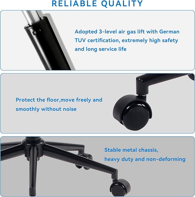 YOUNIKE Office Chair, Armless Desk Chair with Wheels, Home Office Computer Task Chairs, Modern Faux Leather Upholstered Vanity Chair, Adjustable Swivel Rocking Chair with Back, Espresso Brown