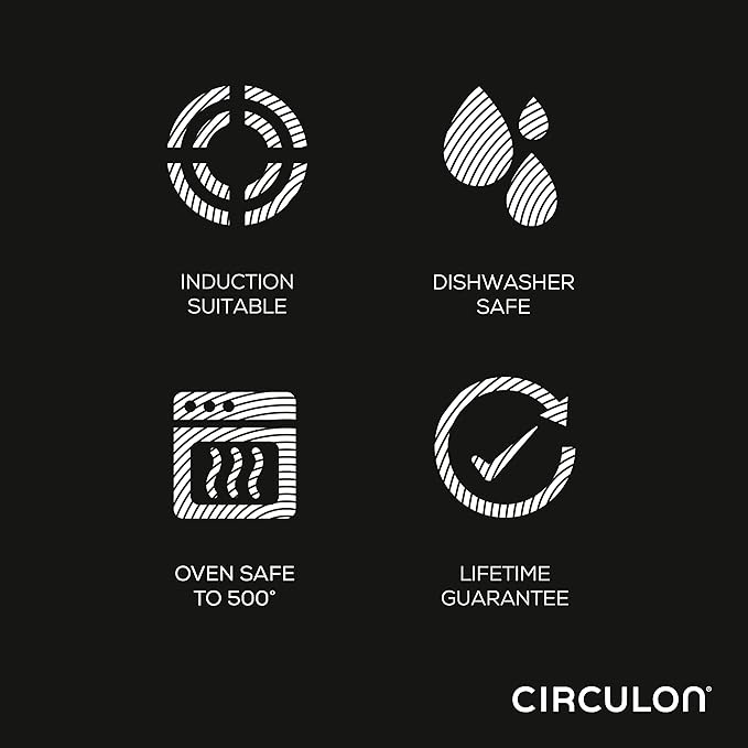 Circulon Clad Stainless Steel Frying Pans/Skillet Set with Hybrid SteelShield and Nonstick Technology, 10 Inch and 8.5 Inch, Silver