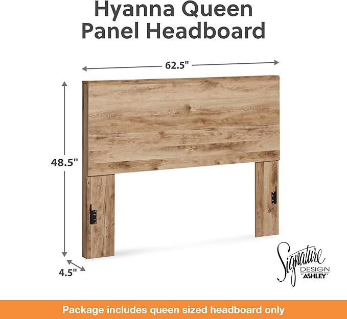 Signature Design by Ashley Hyanna Rustic Decorative Laminate Panel Headboard ONLY, Queen, Brown