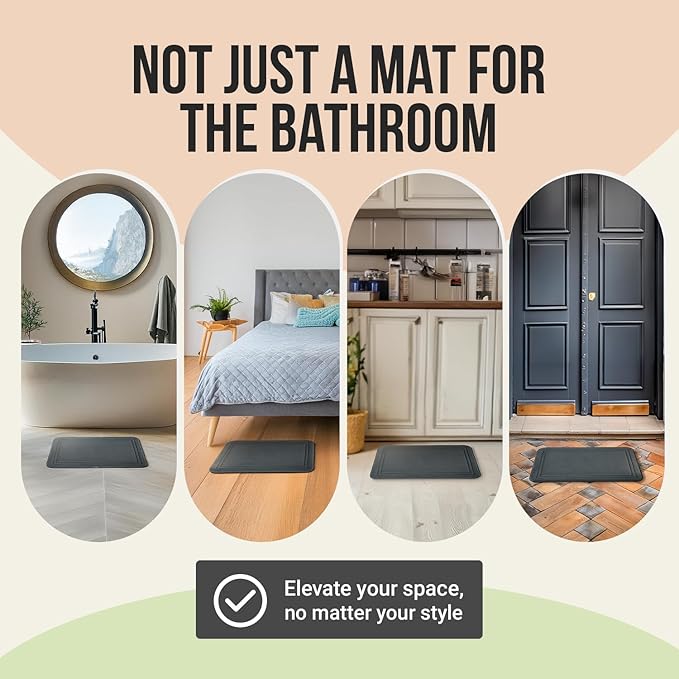 ITSOFT Memory Foam Bath Mat 31x20, Non Slip, Machine Washable, Quick Dry & Absorbent Rugs, Bath Mats for Bathroom Floor, Tub & Shower, Bathroom Rug, Sage Green