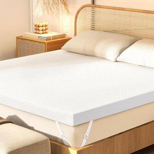 3 Inch Memory Foam Mattress Topper King Size, 2 Inch Cooling Egg Crate Gel Memory Foam Plus 1 Inch High Density Gel Bed Topper