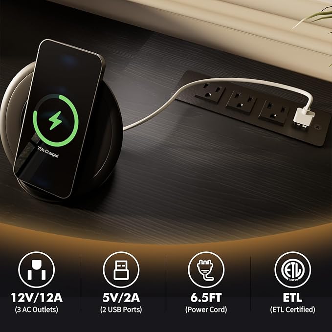 Ludatido 70 Inch Premium TV Stand with 36 inch Electric Fireplace 27 Inch high LED Light Entertainment Center Easy to Assemble for TVs Up to 85'' with USB&AC Power Interface Black