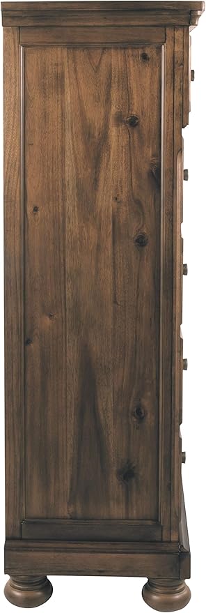 Signature Design by Ashley Flynnter Traditional 5 Drawer Chest, Medium Brown