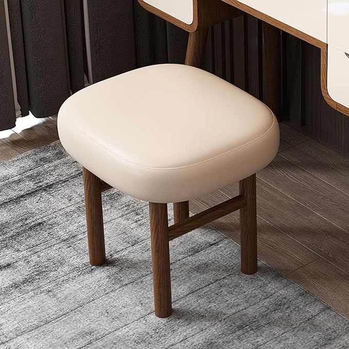 Lartis Flip Top Vanity Table Stylish Makeup Vanity with Stool, Makeup Vanity Desk, Reversible Makeup Mirror, Hidden Storage Compartment,Very Easy to Assemble,Can be Used as a Desk