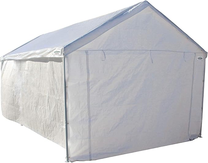Caravan Canopy Tent Sidewalls for Domain Carport with Straps, Ideal for Garage Storage, Inflatable Garage Covering, White (Sidewalls Only)