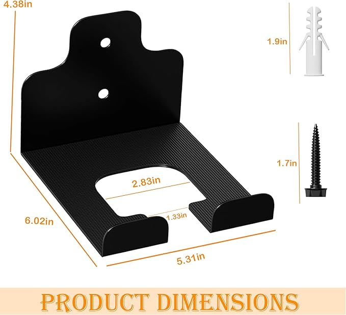 Garage Organizer Trimmer Rack, Wall Mounted Tool Hanger for Grass Trimmer, Hedge Trimmer, Weed Whackers & Garden Tools – Heavy Duty, Space-Saving, Anti-Rust Storage Rack for Garage & Home,4 PCS