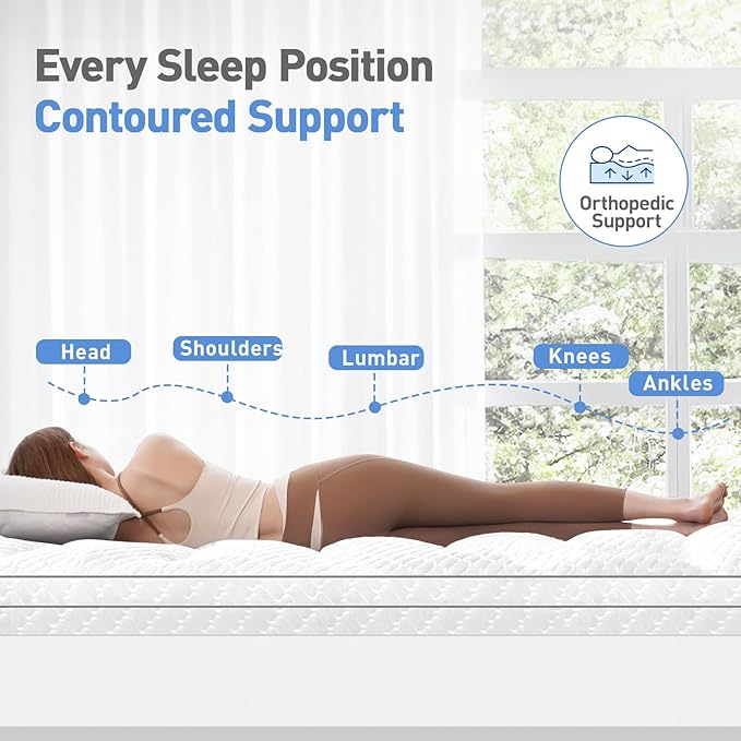 Dual Layer 3 Inch Memory Foam Mattress Topper California King Size, 2 Inch Cooling Gel Memory Foam Plus 1 Inch Pillow Top Mattress Pad Cover, with 8-21 Inch Deep Pocket