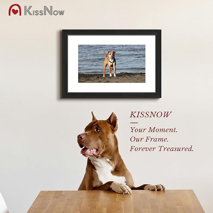 12x18 Poster Frame 4 Pack, Textured Black Solid Wood Picture Frame, Wall Hanging