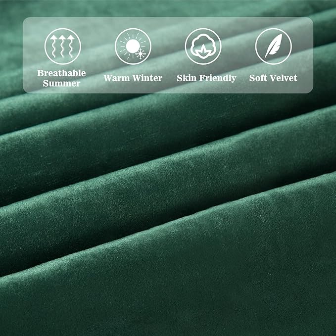 Allewie King Bed Frame/Velvet Upholstered Bed Frame with Vertical Channel Tufted Headboard/Strong Wooden Slats/Platform Bed Frame/Mattress Foundation/Box Spring Optional/Easy Assembly/Green