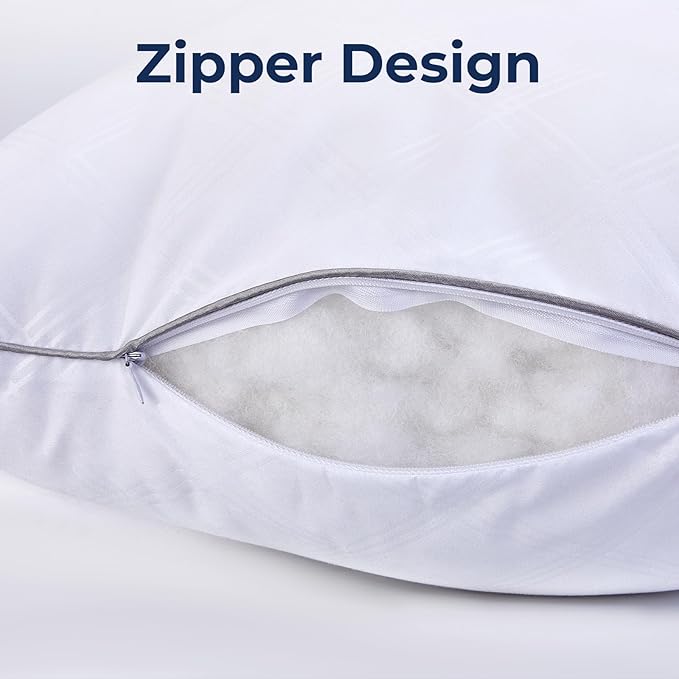 Bed Pillows Standard Size Set of 2, Pillow for Sleeping Premium Soft/Firm Hotel Bedding Pillow for Back, Stomach or Side Sleepers（White）