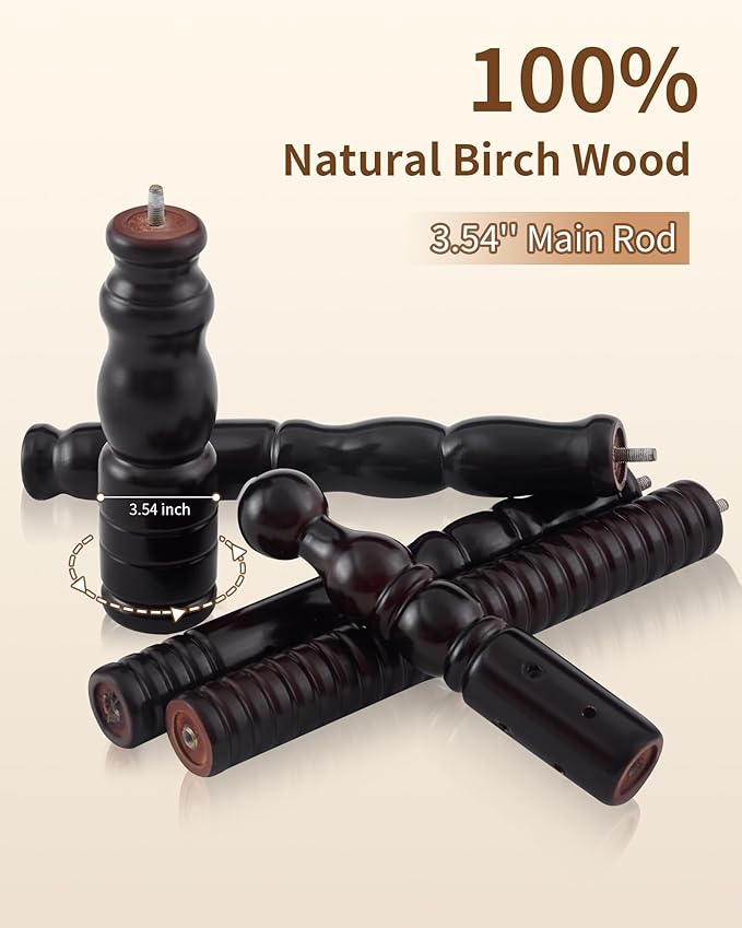 EZIVIEZ Wooden Coat Rack Stand, Solid Wood Freestanding Coat Rack, Vintage Coat Racks with 14 Hooks & Disc Base, Standing Coat Hanger Jacket Tree Stand for Office, Entryway, Hallway