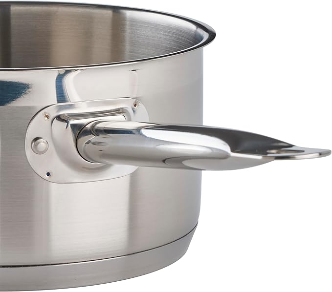 Winco Heavy-Duty Stainless Steel Sauce Pan with Cover, 3.5 Quart