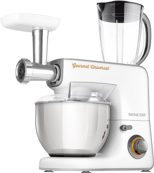 Sencor STM3700WH 10 Speed Stand Mixer with 10 Specialized Attachments, White
