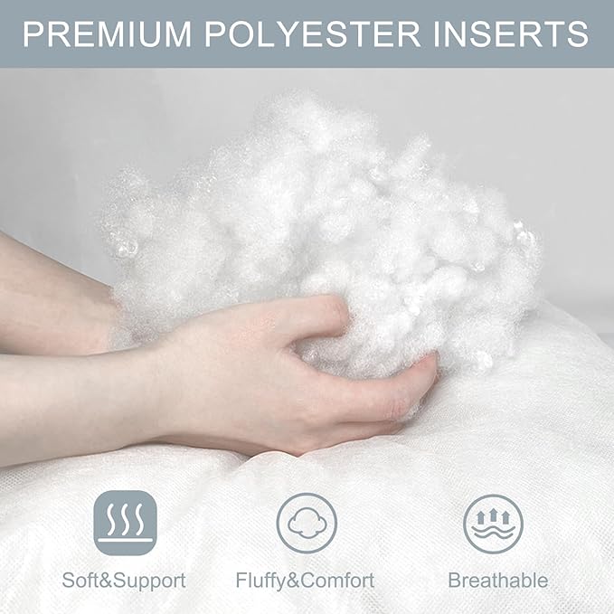 LVTXIII Outdoor Throw Pillows, Decorative Throw Pillows with Inserts, 16"x16" Square Pillows for Bed, Couch, Sofa and Patio Furniture, Set of 2, Monstera Blue