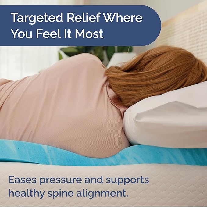 Memory Foam Mattress Topper King Size - 3 Inch Breathable Gel Infused Memory Foam - Plush Feel Ventilated Mattress Pad - Pressure, Comfort and Pain Relief Bed Topper - CertiPUR-US & Oeko-Tex Certified