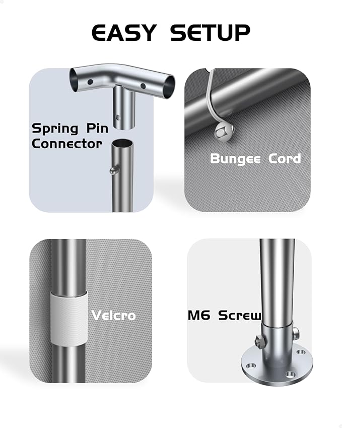 10X20 Ft Carport, Portable Carport with 4 Roll-Up Windows,Doors,Car Port with 200g PE Tarp for Car Boat Truck Motorcycle, Waterproof & UV Protected, Anti-Snow Portable Garage Kit Tent