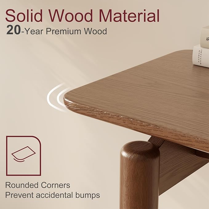 Wood Console Table Walnut Entryway Table, Thin Console Table, Sofa Tables for Living Room (39.4'')