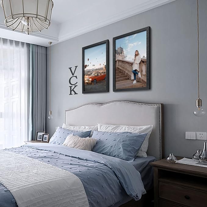 VCK 16x24 Poster Frames, Black Solid Wood Picture Frame, Textured Exclusive Wall Gallery Frame