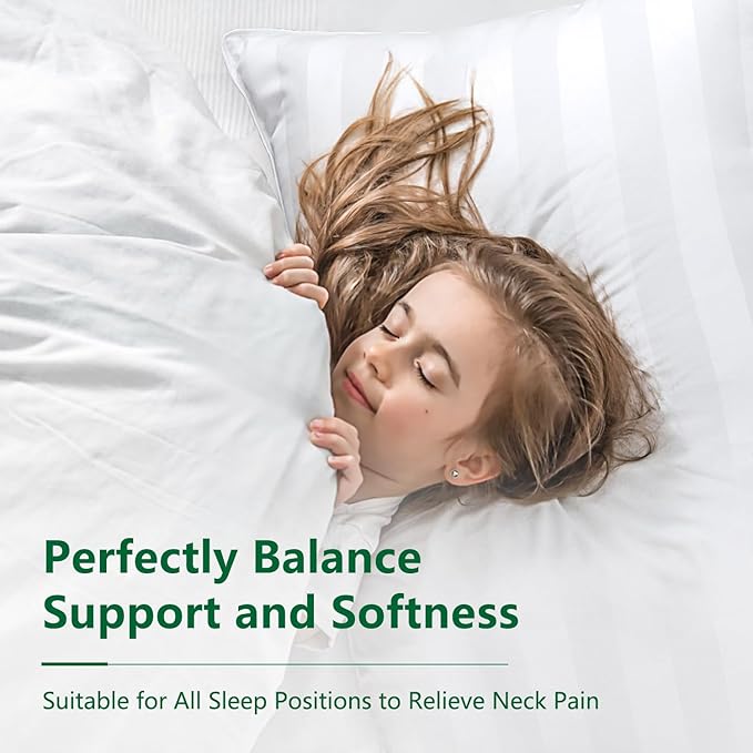 COZSINOOR King Size Bed Pillows Set of 2 - Microfiber Fill Down Alternative Cooling - Hotel Specially Designed for Side, Back & Stomach Sleepers, Providing Breathable and Skin-Friendly Comfort