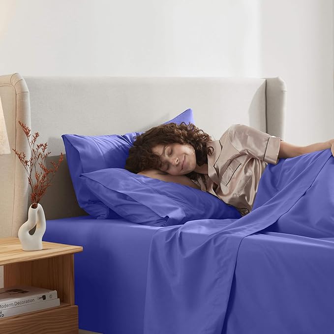 Nestl Twin Sheet Set - 1800 Ultra-Soft Microfiber Twin Bed Sheets - Double Brushed - Deep Pockets - Easy Fit - Extra Soft - 3 Piece Set - Bedding Sheets & Pillowcases (Twin, Royal Blue)