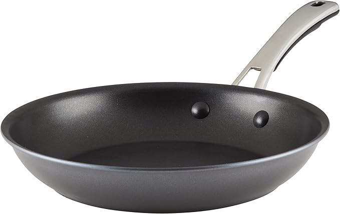 Rachael Ray Cook + Create Hard Anodized Nonstick Frying Pan/Skillet, 10 Inch - Black