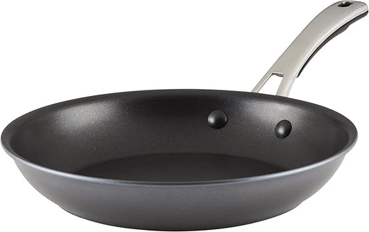Rachael Ray Cook + Create Hard Anodized Nonstick Frying Pan/Skillet, 10 Inch - Black