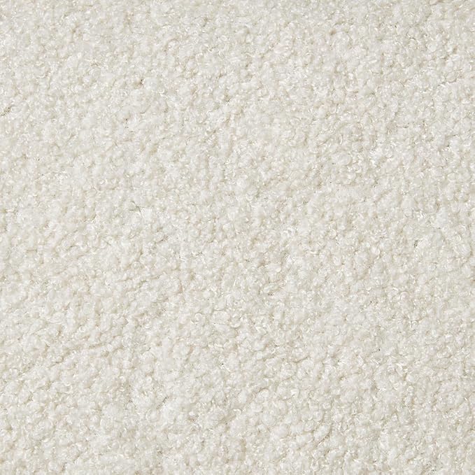 24KF Middle Century Upholstered Foldable King Headboard, Modern Boucle Teddy Fabric, Cream