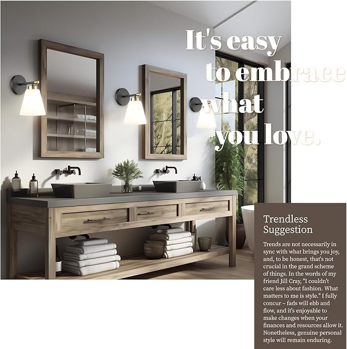 Hamilyeah Black and Gold Wall Sconces Set of 2, Modern Industrial Bathroom Sconces Wall Lighting with Milk Glass Shade, Wall Sconce Lighting Fixture for Living Room, Kitchen, Fireplace, Hallway